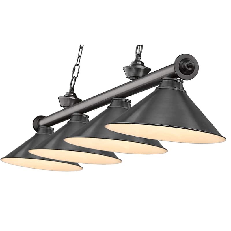 Z-Lite 2306-4-BP15 Cordon 4 Light 14" Wide Billiard Chandelier with