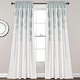 preview thumbnail 19 of 48, Lush Decor Stripe Medallion Room Darkening Curtain Panel Pair 52"wx84"l - Blue