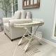 preview thumbnail 8 of 24, White Wood Distressed Foldable Tray Top Boat Accent Table with Oar Leg
