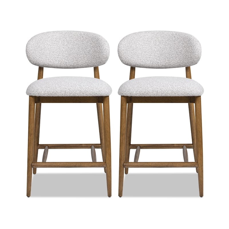 Locke 26.5" Modern Upholstered Counter Stool with Wood Frame