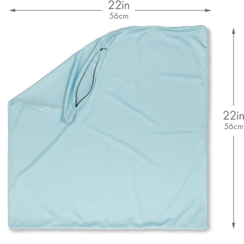 Throw Pillow Cozy Soft Microbead Sweat Baby Blue: 1 Pc