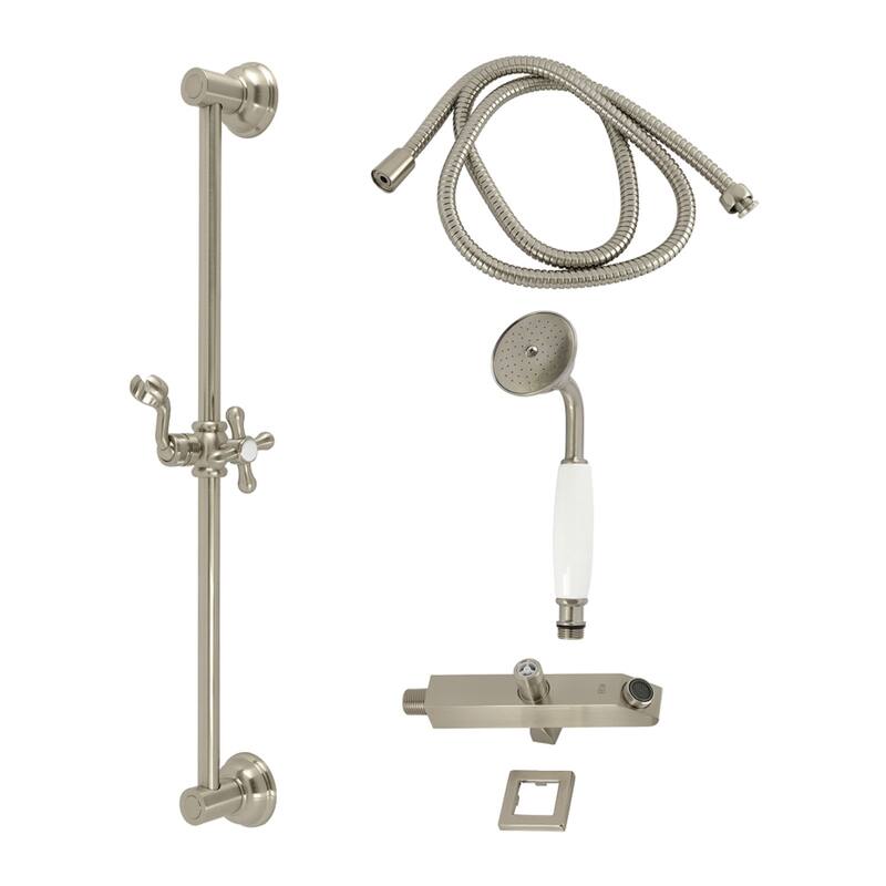 Kingston Brass Made to Match Shower System with Slide/Grab Bar and Hand Shower - Brushed Nickel