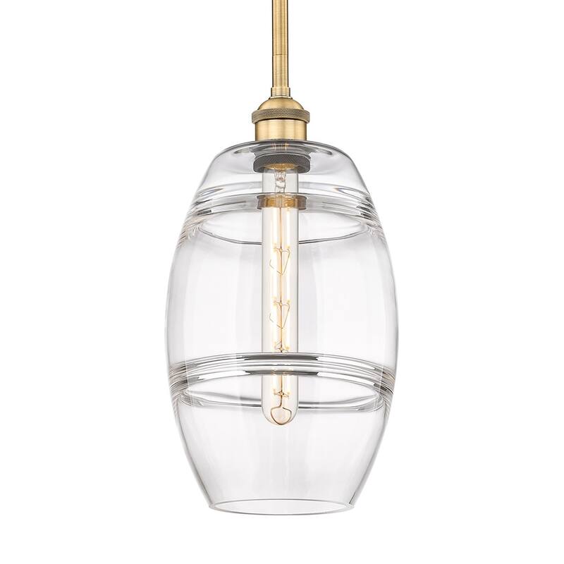 Innovations Lighting 616-1S 9 8 Vaz Pendant Vaz 8" Wide Mini Pendant - Brushed Brass / Clear