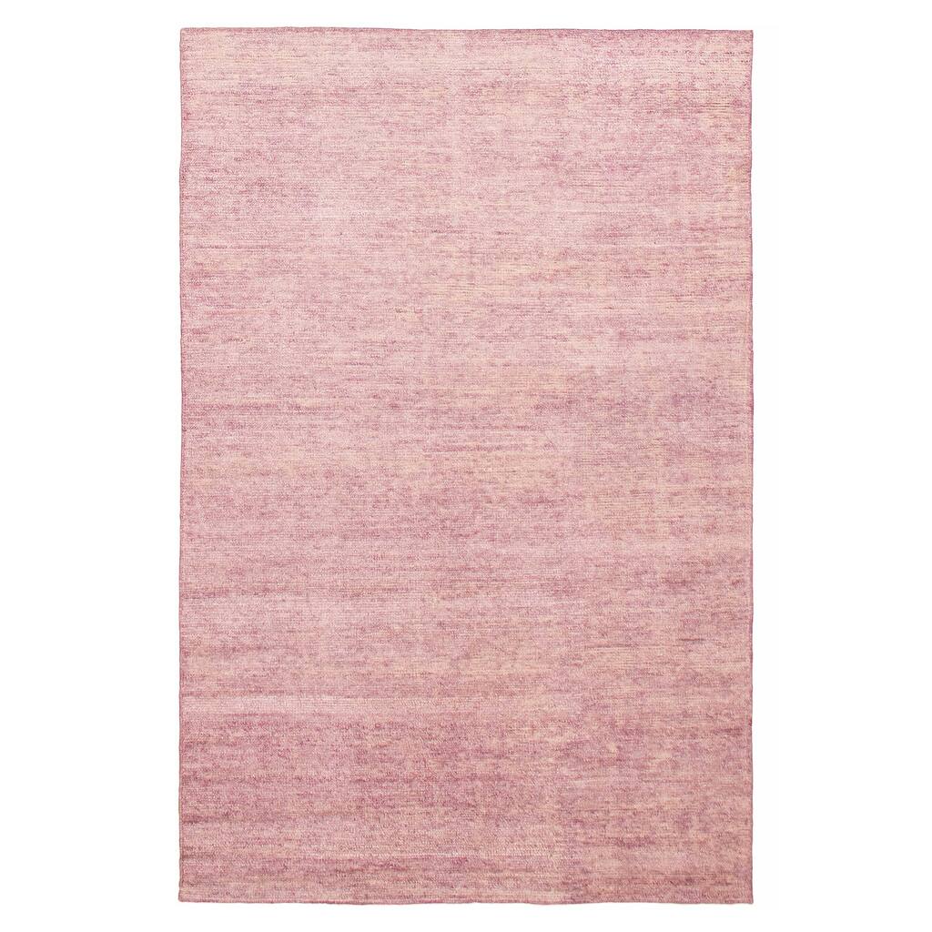 ECARPETGALLERY Hand-knotted Loreto Violet Silk Rug - 5'9 x 8'10