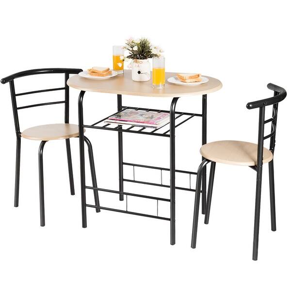 Shop Costway 3 Pcs Dining Set Table And 2 Chairs Home Kitchen