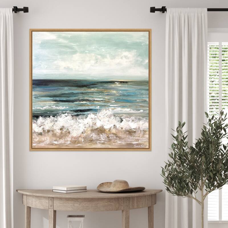 Cloudy Seascape I by Emma Bell Framed Canvas Wall Art Print