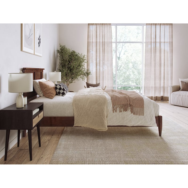 Charlotte Solid Wood Low Profile Platform Bed