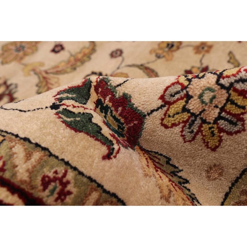 ECARPETGALLERY Hand-knotted Finest Agra Jaipur Beige, Light Khaki Wool Rug - 8'0 x 10'0