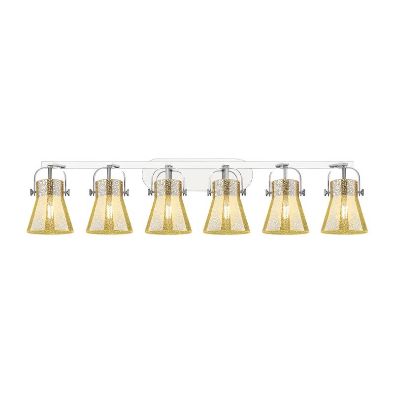 Innovations Lighting 423-6W-11-46 Pilaster II Cone Vanity Pilaster II - Polished Chrome / Mercury