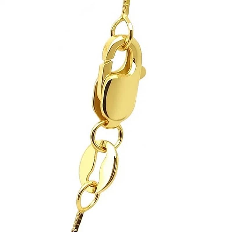 MayaMila 14k Yellow Gold Classic Box Chain 0.6mm