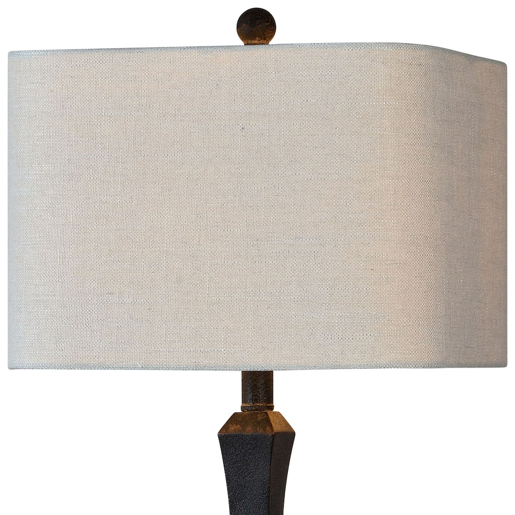 Vincent 31" Table Lamps with Linen Shade, Black (Set of 2)