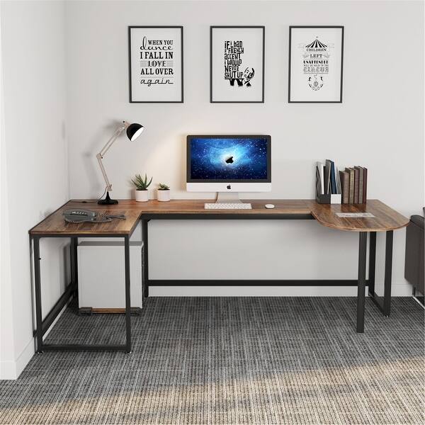 U Shaped Computer Desk Writing Table With Printer Stand On Sale Overstock 31311820