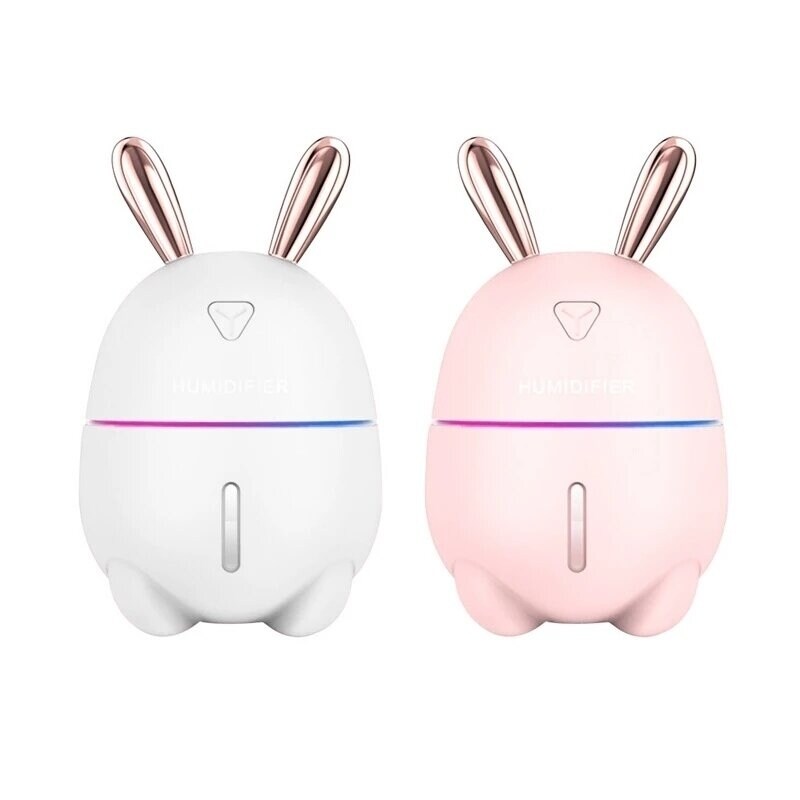 300ml USB Mini air humidifier essential oil diffuser with warm LED night  light for home bedroom aromatherapy cool mist maker