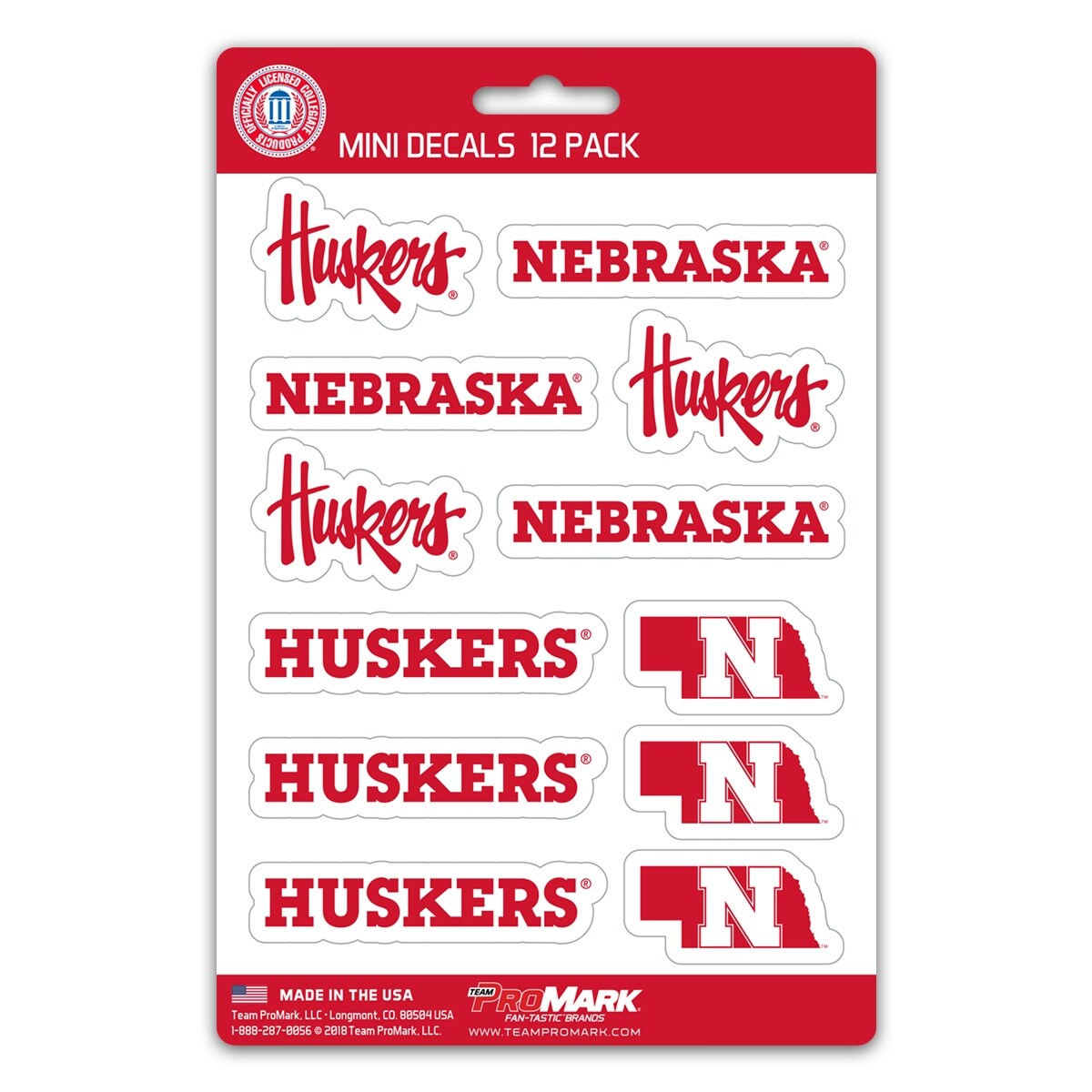 Shop Nebraska Cornhuskers Decal Set Mini 12 Pack Overstock 27572760