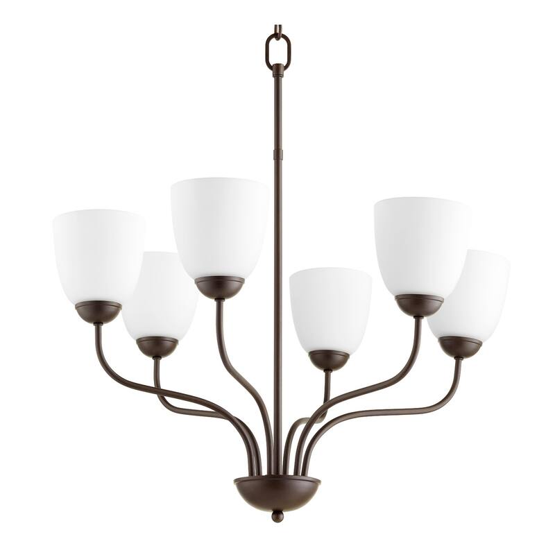 Quorum International 6 Light 25" Wide Chandelier - Oiled Bronze