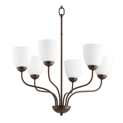 Quorum International 6 Light 25" Wide Chandelier