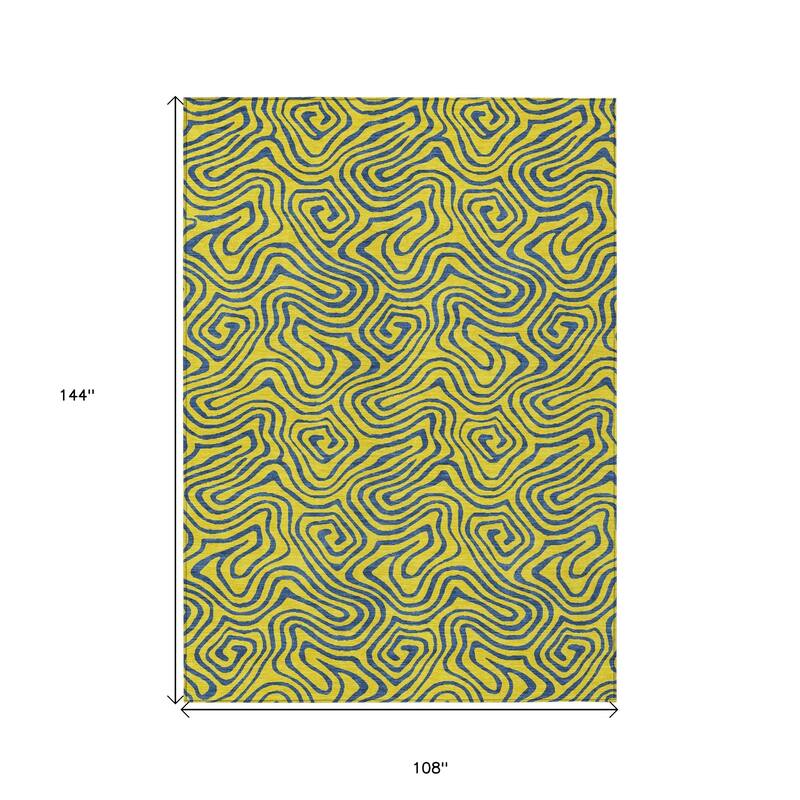 HomeRoots Abstract Transitional Rectangle Outdoor Rug
