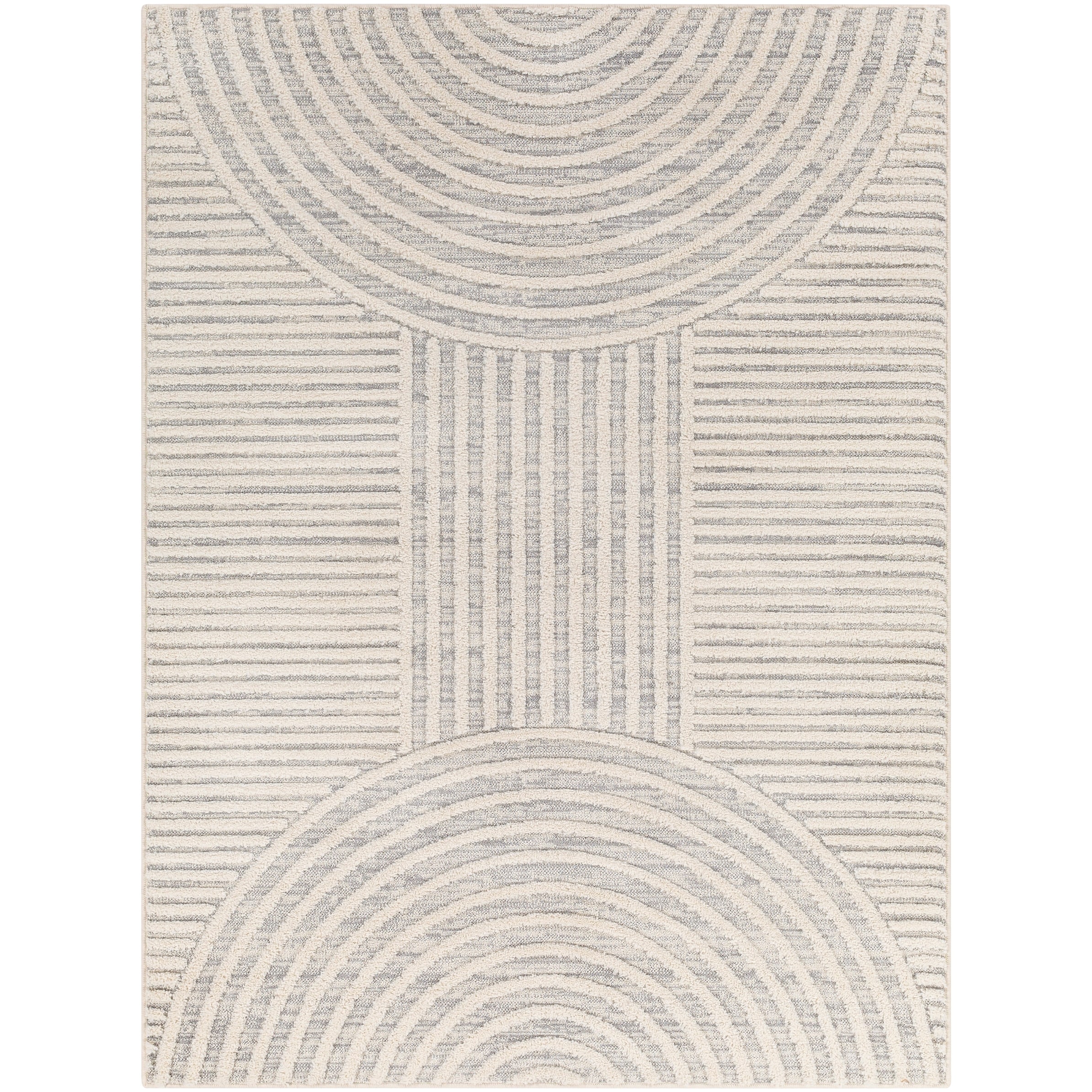 Geometric Pattern Handwoven Wool Area Rug (2.5x4.5), 'Between the Mountains