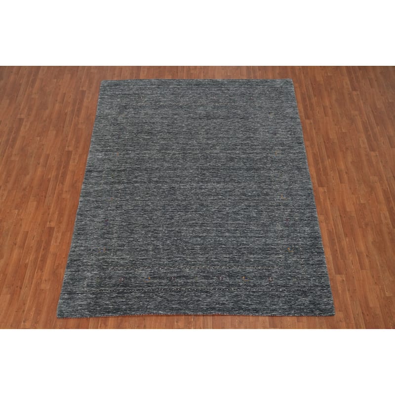 Hand Knotted Oriental 100% Wool Carpet Tribal Animal Pictorial Greys & Charcoal Gabbeh Area Rug - 10' 2'' X 8' 3''