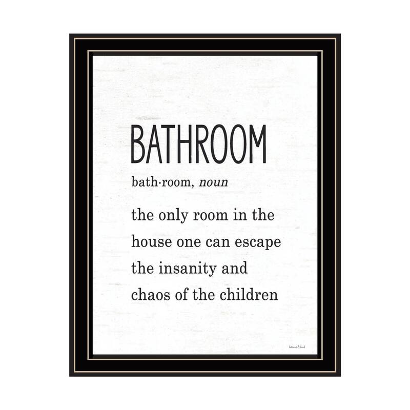 TrendyDecor4U Contemporary "Bathroom Escape" Framed Print Wall Art - Multi