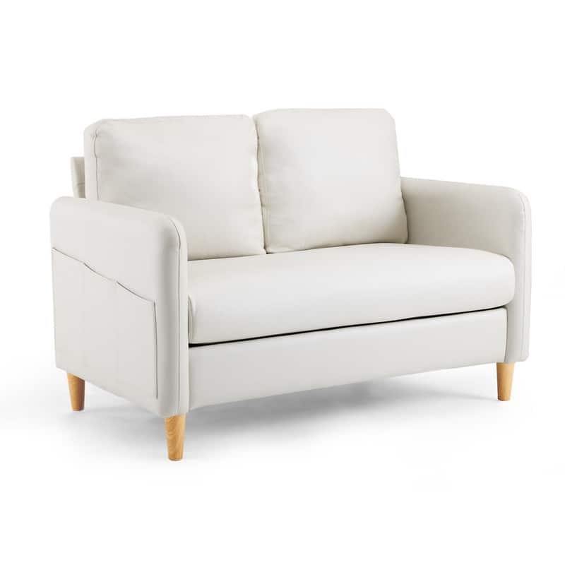 47 in. Modern Comfy Couch Loveseat with Side Storage For Living Room