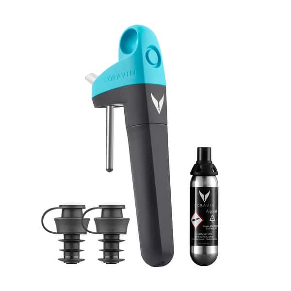 slide 2 of 4, Coravin Pivot Teal Wine Preservation System - N/A