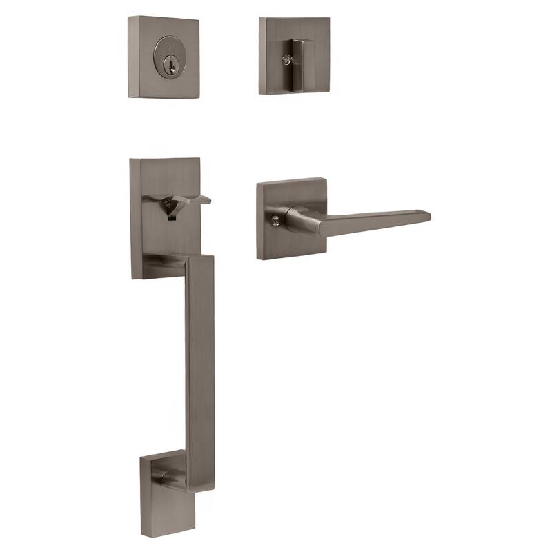 Weslock 2880-BROOKSIDE-PHILTOWER-ENTRY Brookside Single Cylinder Thumb - Satin Nickel