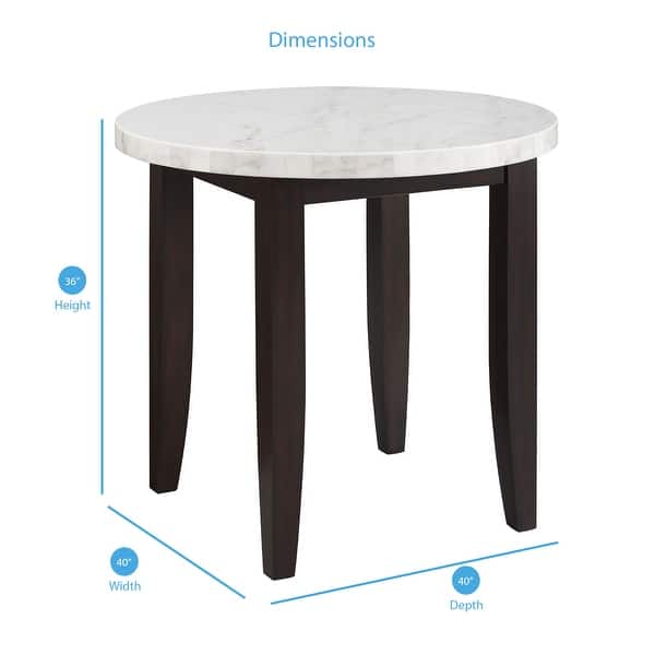 Fairfax 40 inch Round White Marble Pub Table by Greyson Living Bed Bath & Beyond 27778983