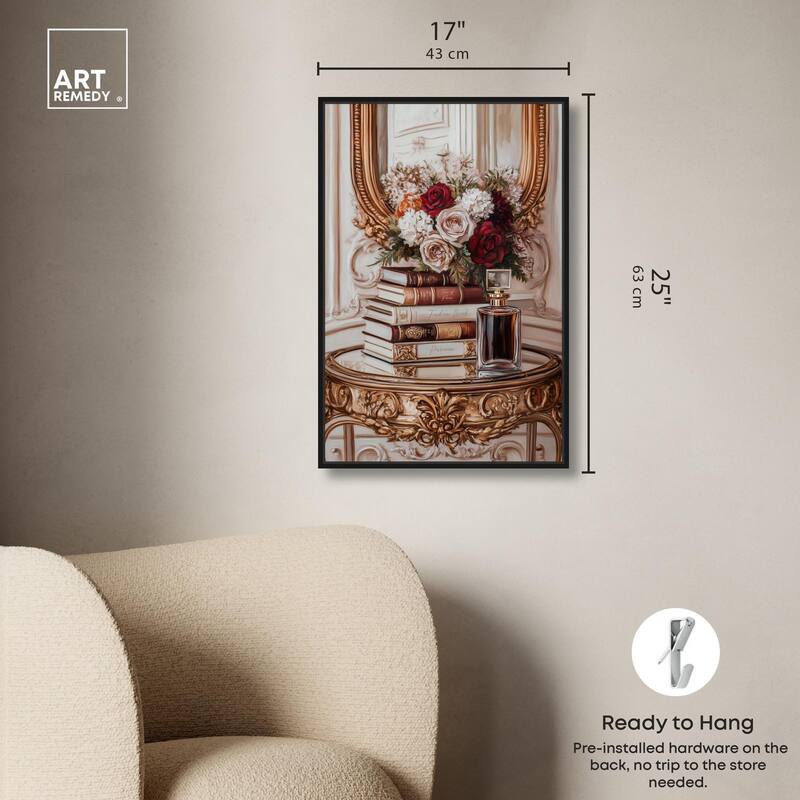 Lovely Mirror Glam Books Canvas by Art Remedy