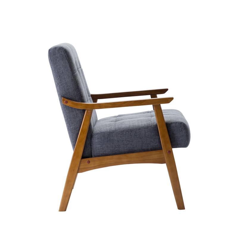 Carson Carrington Ingerod Tufted Fabric Accent Chair with Rubberwood Legs