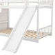 preview thumbnail 10 of 11, Twin over Twin Bunk Bed with Slide, Stairway, and Storage Shelves, White