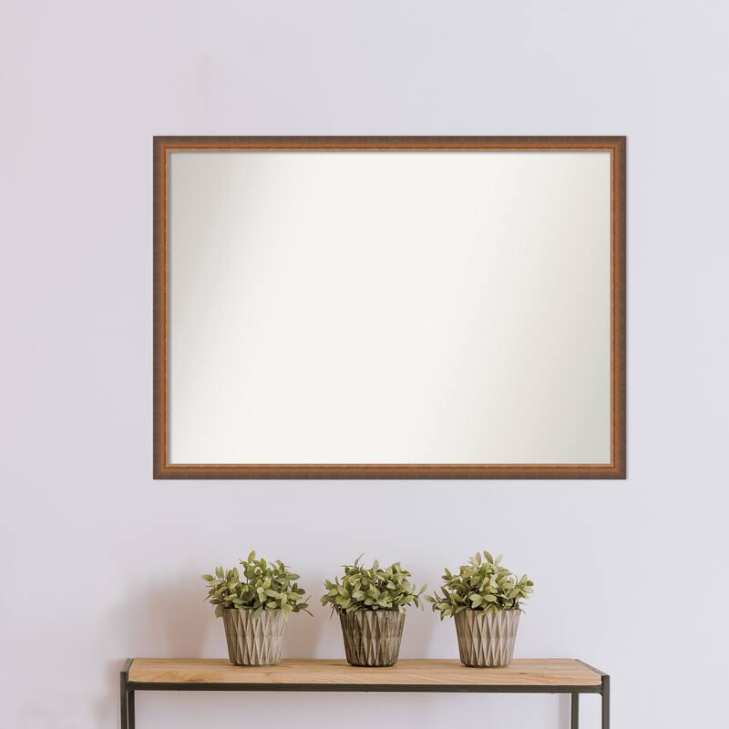 Two Tone Non-Beveled Wood Framed Wall Mirror