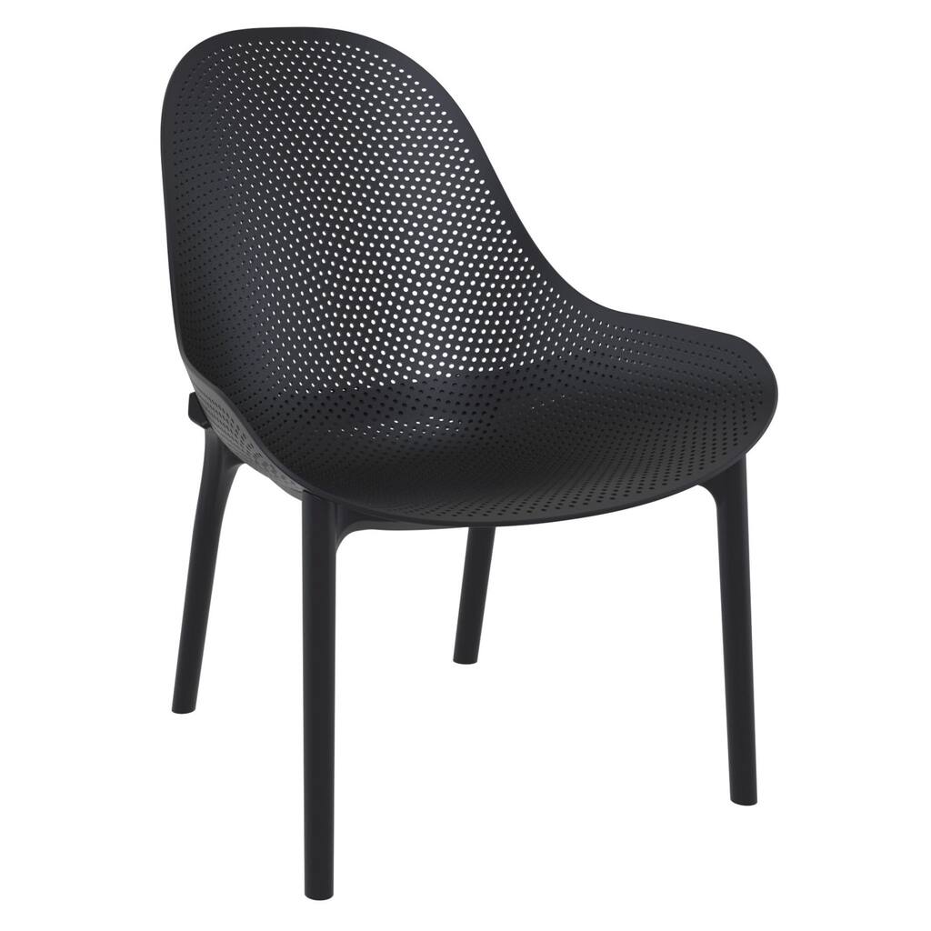 Commercial Grade Outdoor Patio Chair - Black - 32.75"