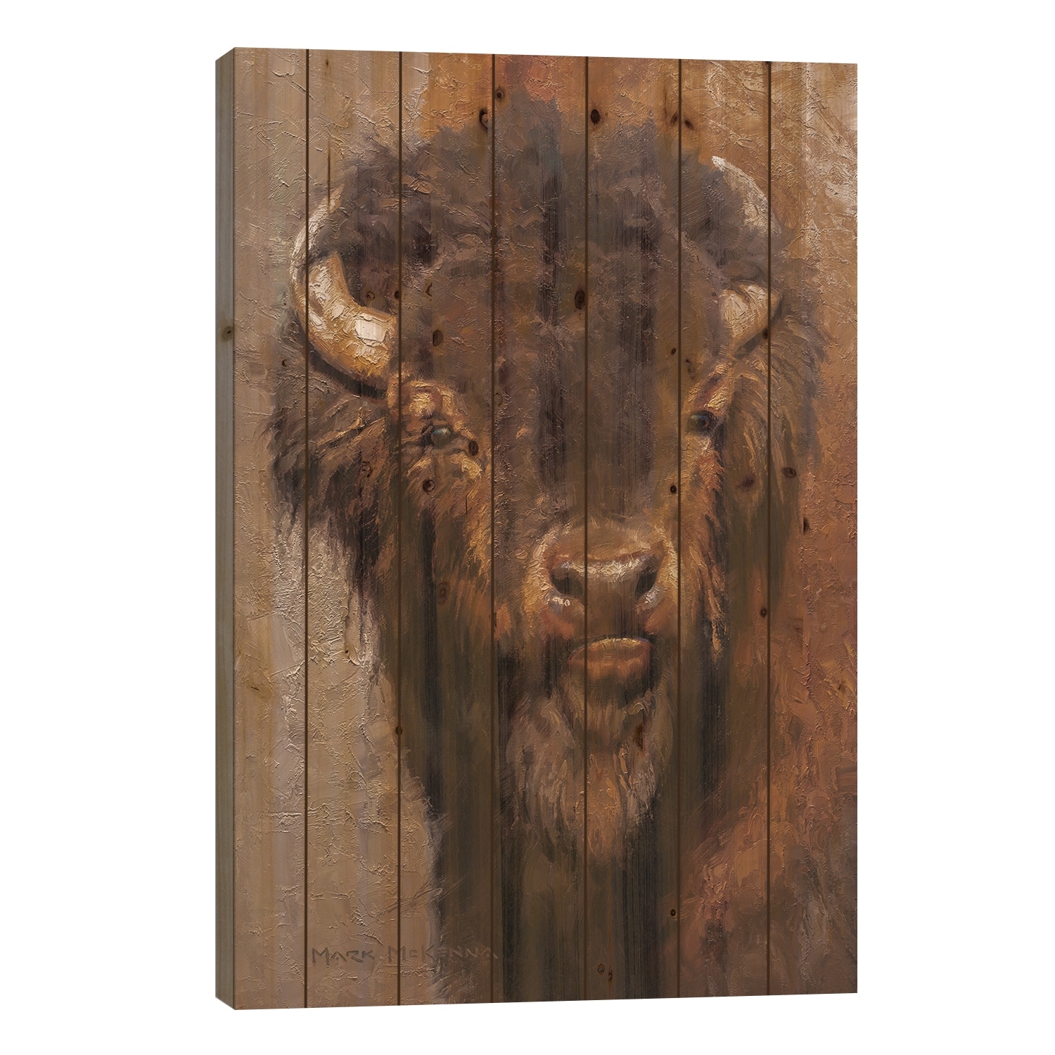 The Veteran Print On Wood by Mark McKenna - Multi-Color