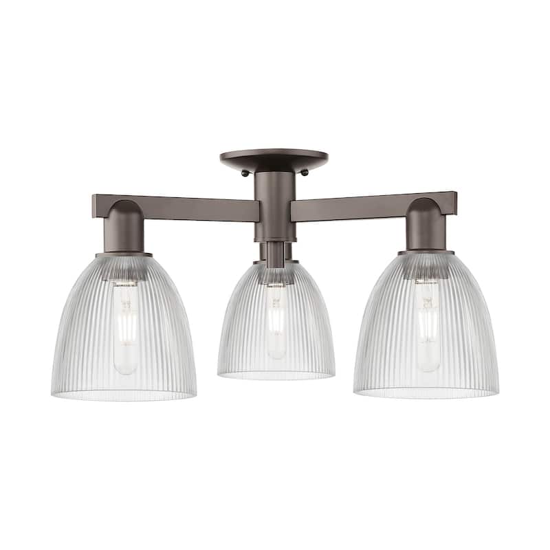Innovations Lighting 716-3F-11-24 Castile Semi-Flush Castile 3 Light - Oil Rubbed Bronze / Clear