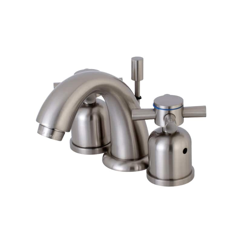 Kingston Brass Concord 1.2 GPM Widespread Bathroom Faucet with Metal - Brushed Nickel