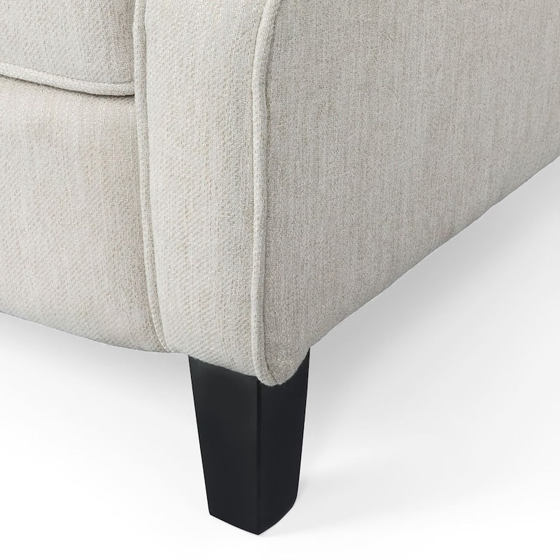 Beige Fabric Push Back Recliner with Button Tufted Design by Christopher Knight Home