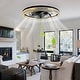 preview thumbnail 5 of 20, 19" RGB Flush Mount Ceiling Fan with Remote, Bladeless Crystal Design, 6-Speed DC Motor, Dimmable LED for Bedroom & Living Room