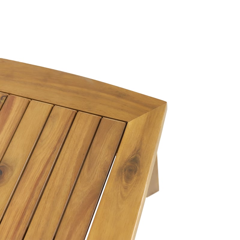 Solano Acacia Wood Outdoor Rectangular Coffee Table by Christopher Knight Home