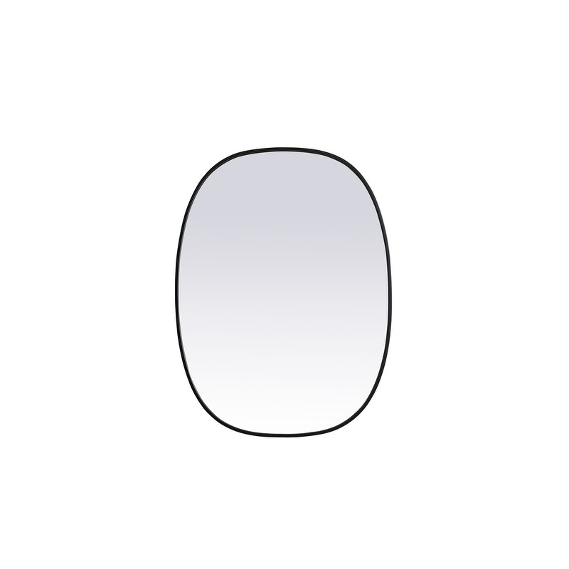 Indigo Home Metal Frame Oval Mirror 30x40 Inch