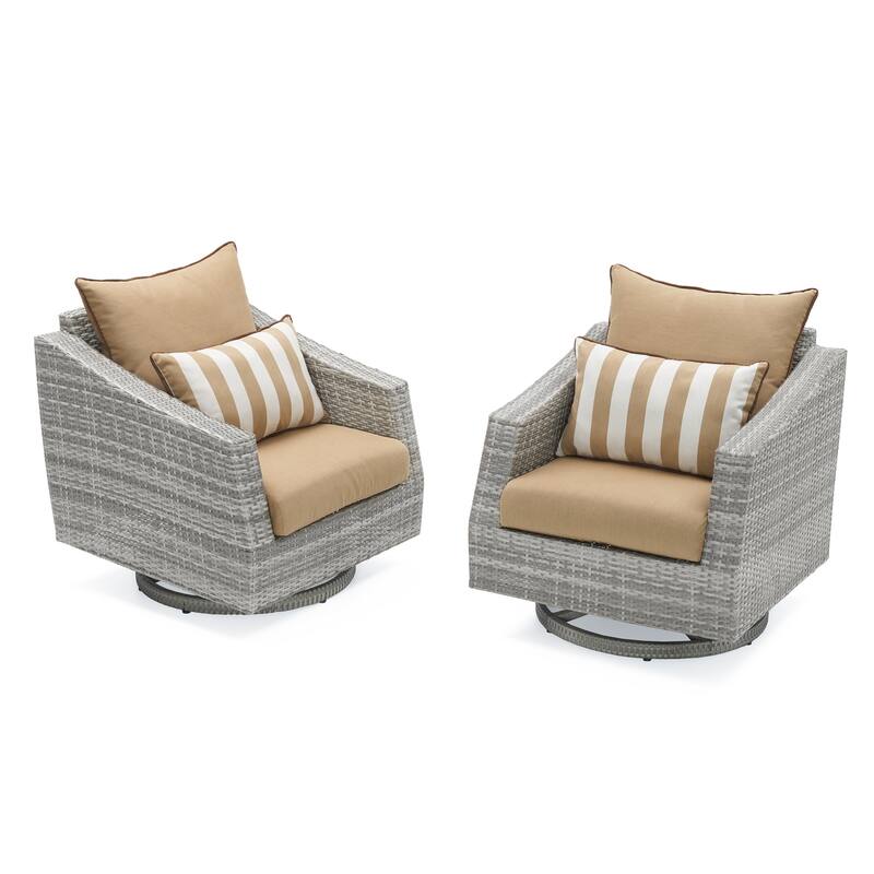 Cannes Deluxe 8 Piece Sunbrella Outdoor Patio Sofa & Club Chair Set