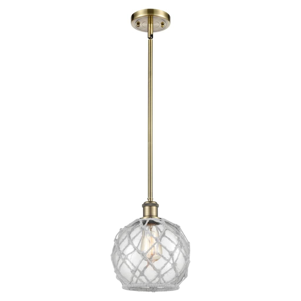 Innovations Lighting Endless Possibilities Ballston - Farmhouse Rope - 1 Light 8" Stem Hung Mini Pendant
