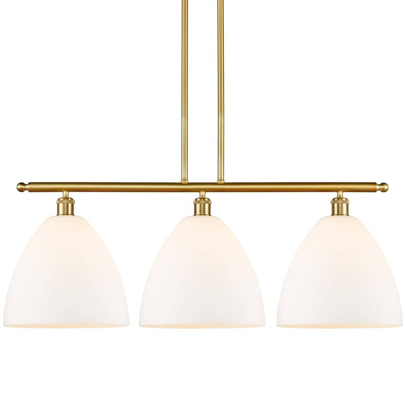 Innovations Lighting 516-3I-15-39 Bristol Linear Bristol Glass 3 Light - Satin Gold / Matte White