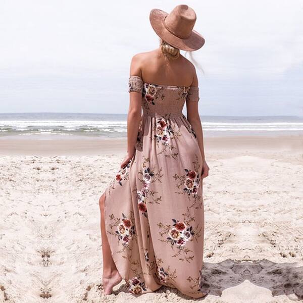 Shop Bohemian Summer Beach Dress In Floral Overstock 27110810