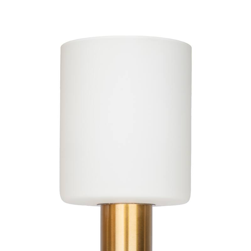 13-Light Brass LED Chandelier With Glass Shades