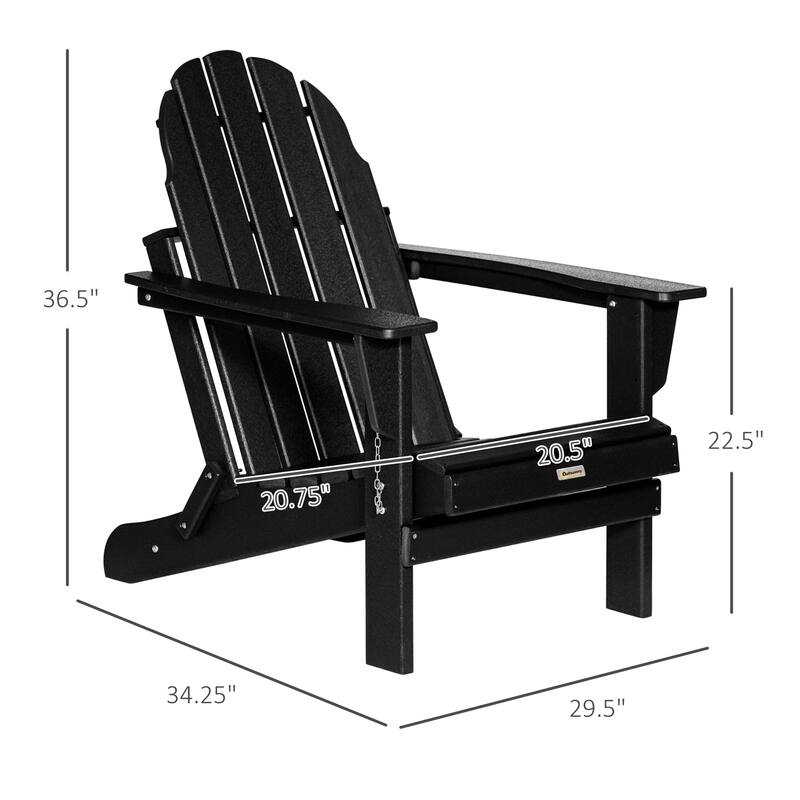 Outsunny Folding Adirondack Chair