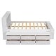 preview thumbnail 10 of 12, American Design Full Bed with Bookcase Headboard, White