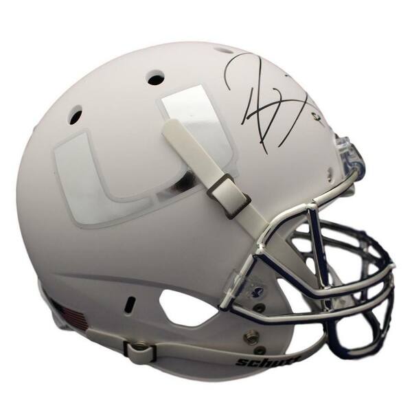 Shop Ray Lewis Autographed Miami Hurricanes White Schutt Helmet Jsa Black 5 X 8 Overstock 13487047