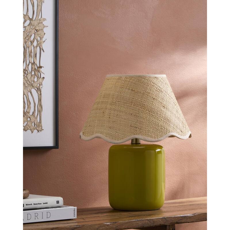 Livabliss Marivela Traditional Accent Table Lamp - Grass Green