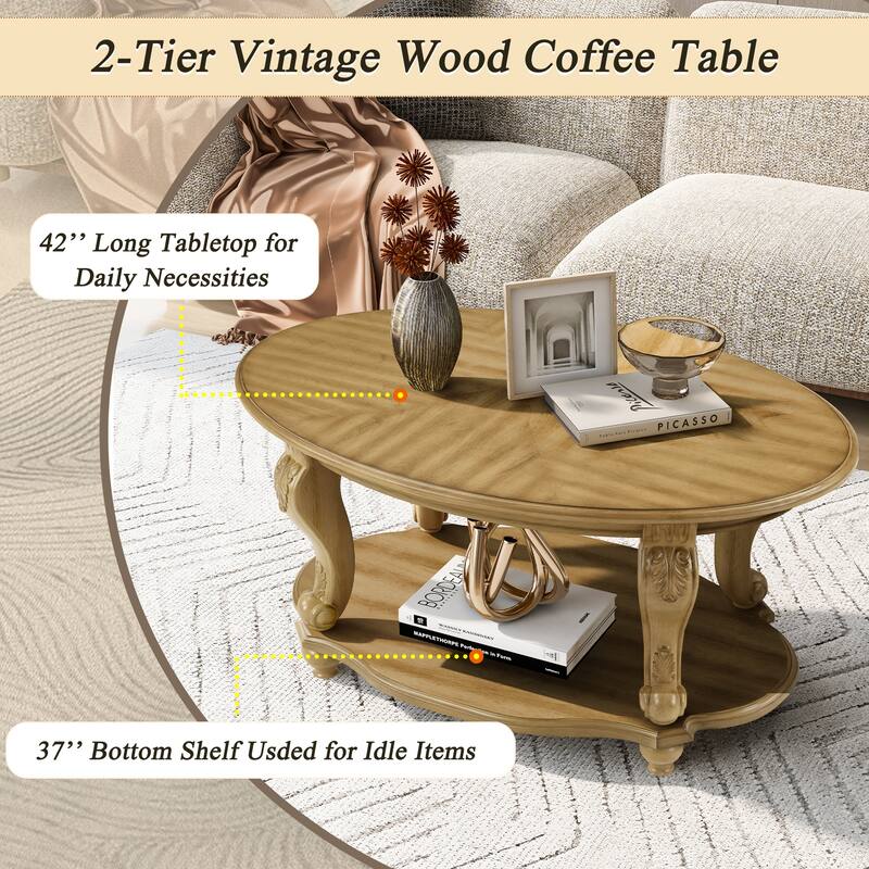 3-Piece Coffee Table Set with 2 End Side Tables